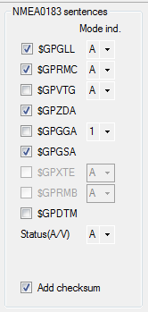 10. NMEA 0183 
GPS Sentences